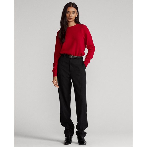 Carriage Red Wool-Blend Crewneck Jumper Polo Ralph Lauren 4
