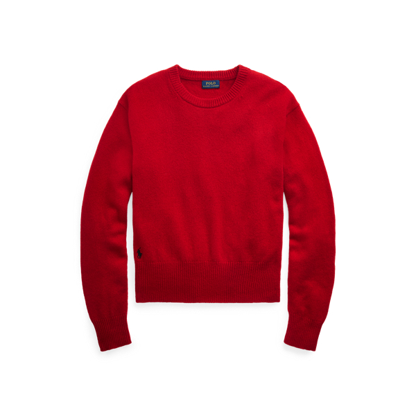 Carriage Red Wool-Blend Crewneck Jumper Polo Ralph Lauren 2