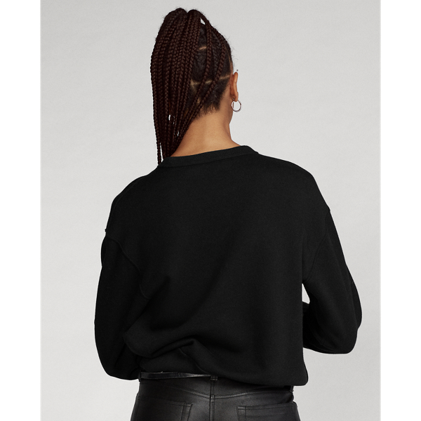 Black Soutache-Trim Fleece Sweatshirt Polo Ralph Lauren 5