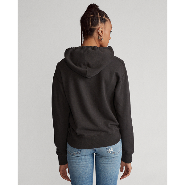 Pebble Black Polo Patch Terry Hoodie Polo Ralph Lauren 5
