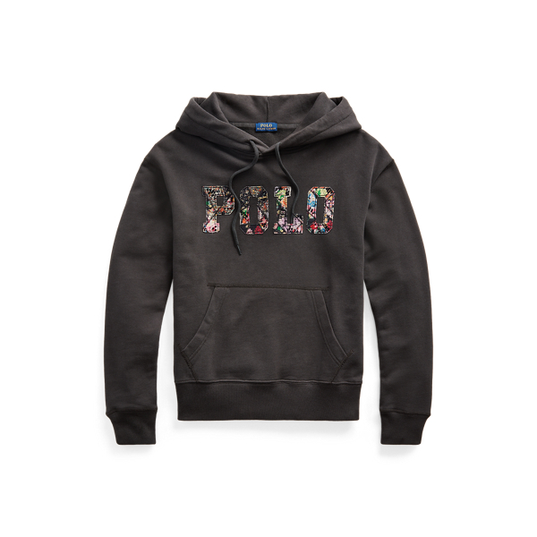 Pebble Black Polo Patch Terry Hoodie Polo Ralph Lauren 2