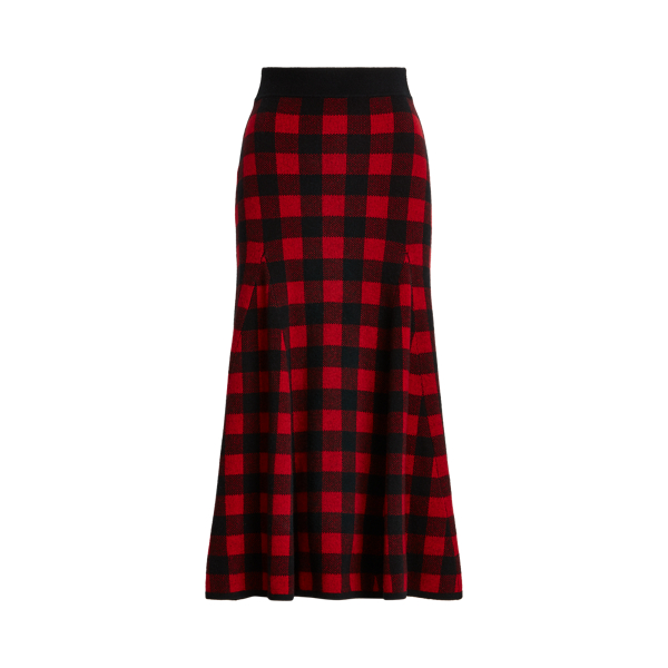 Plaid Wool Skirt
