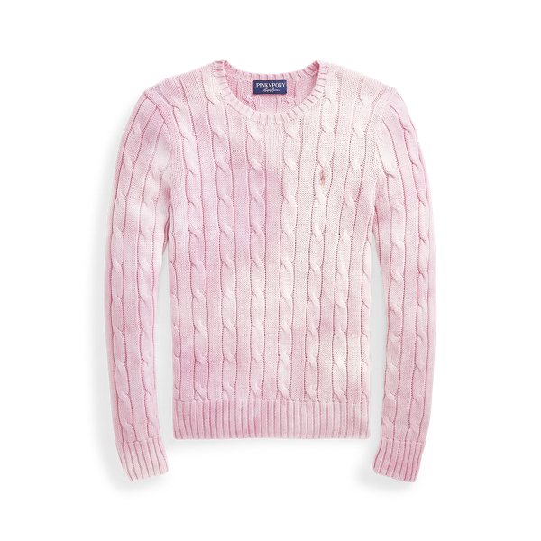 Pink Pony Cable-Knit Cotton Sweater Pink Pony in 1