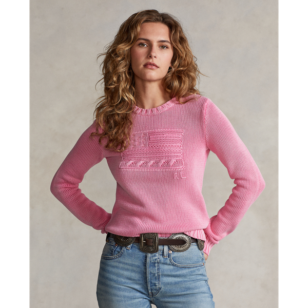 Washed Pink Pink Pony Flag Cotton Jumper Pink Pony 4