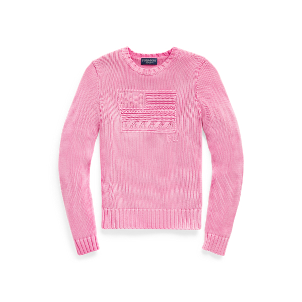 Pink Pony Flag Cotton Jumper