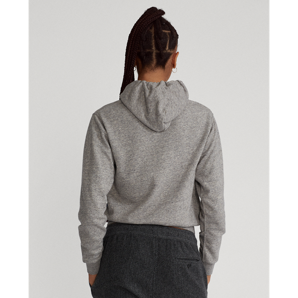 Dark Vintage Heather Graphic-Stripe Fleece Hoodie Polo Ralph Lauren 6