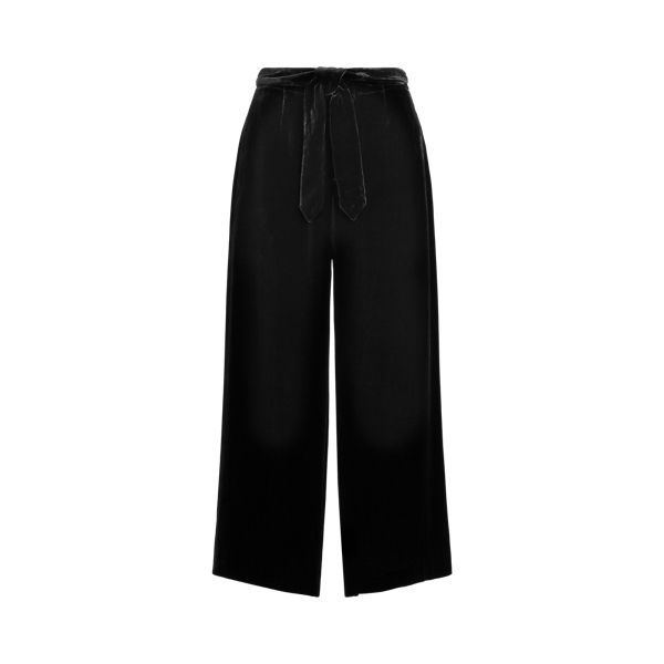 Gauchohose aus Samt mit Schn&uuml;rung vorne Polo Ralph Lauren in Schwarz 2