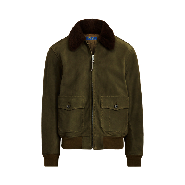 Nubuck-Shearling Flight Jacket Polo Ralph Lauren em 1