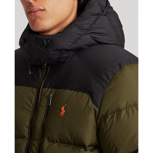 Company Olive/Black Colour-Blocked Down Jacket Polo Ralph Lauren 6