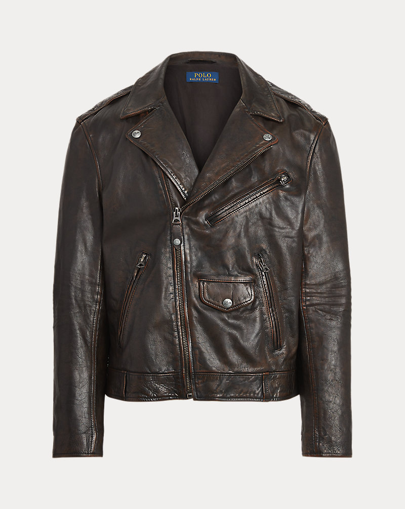 The Iconic Leather Motorcycle Jacket for Men | Ralph Lauren® CO The Iconic Leather Motorcycle Jacket for Men | Ralph Lauren® CO