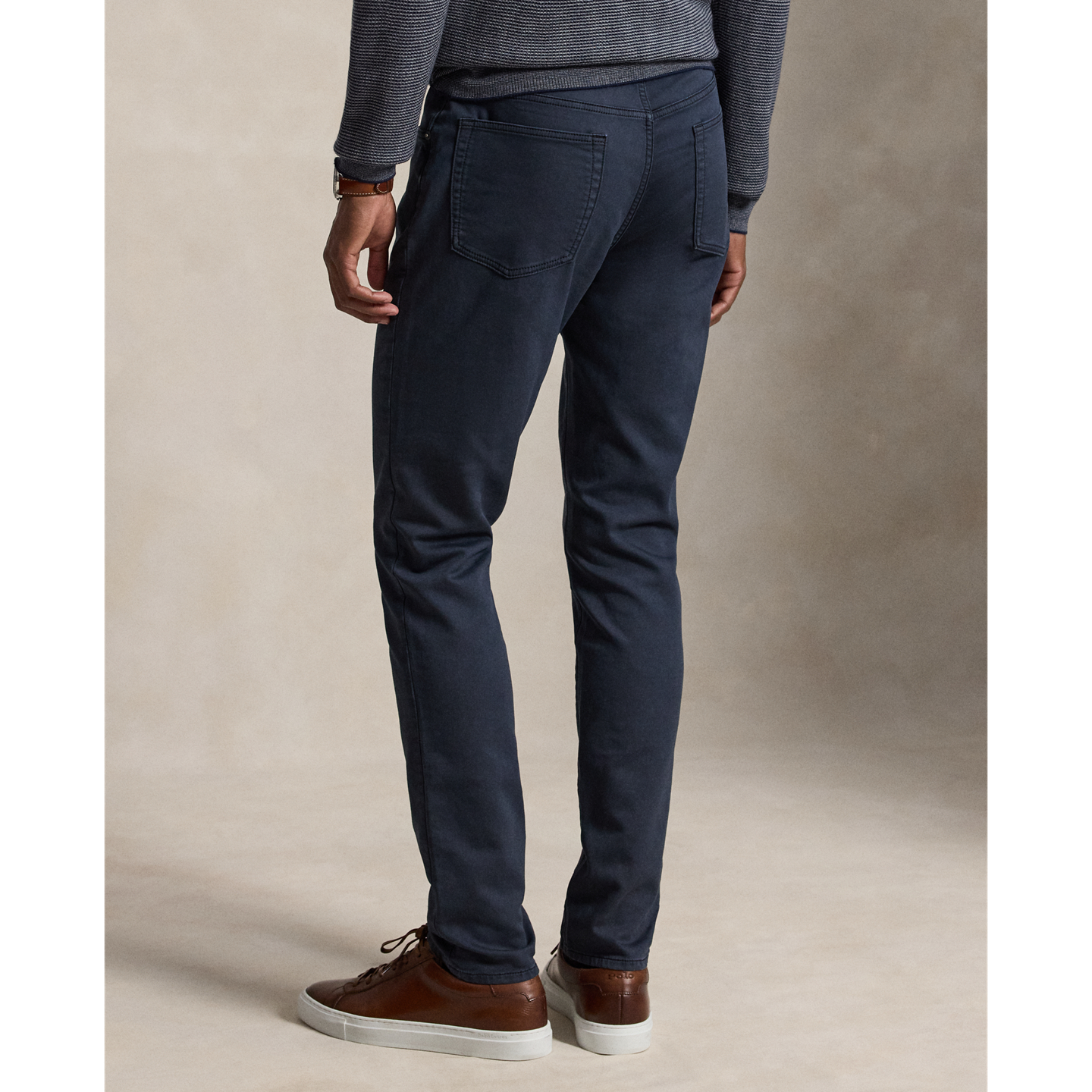 Мужские брюки Polo Ralph Lauren Sullivan Slim Knitlike Chino, цвет: Тёмно-синий — фото 2