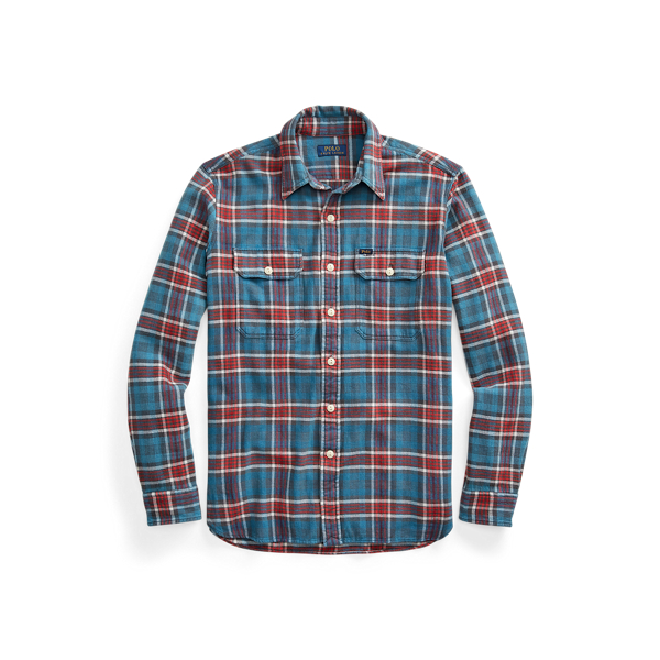 Classic Fit Plaid Twill Shirt Polo Ralph Lauren em 1