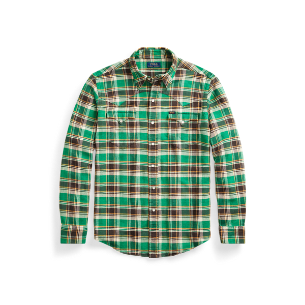 Classic Fit Plaid Twill Western Shirt Polo Ralph Lauren in 1