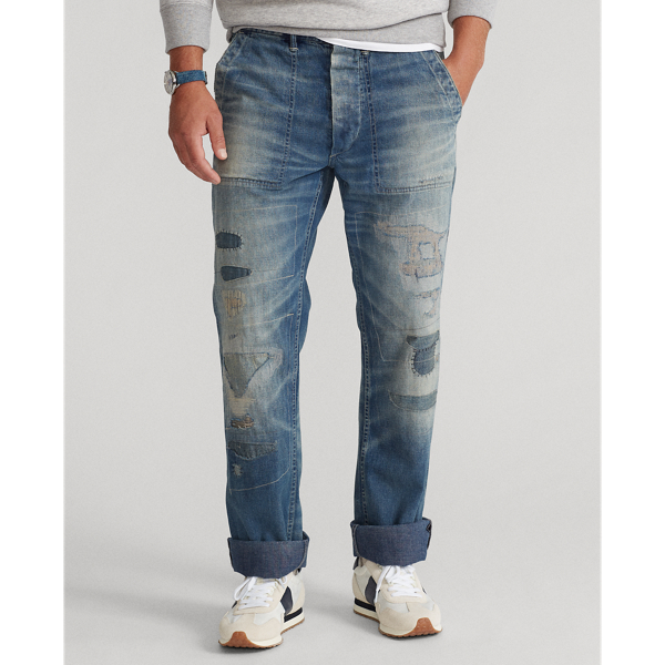 Gloucester Bay Stripe Repaired Utility Jean Polo Ralph Lauren 4