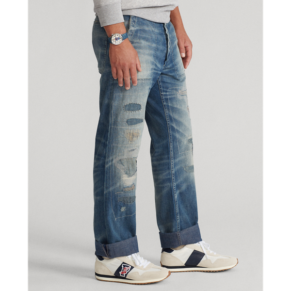 Gloucester Bay Stripe Repaired Utility Jean Polo Ralph Lauren 5
