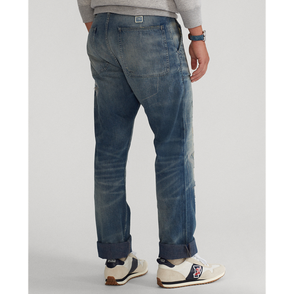 Gloucester Bay Stripe Repaired Utility Jean Polo Ralph Lauren 6