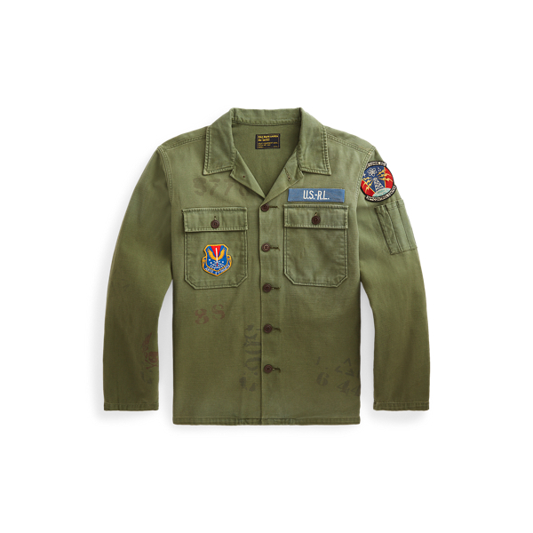 Surchemise utilitaire satin coton Polo Ralph Lauren en 1