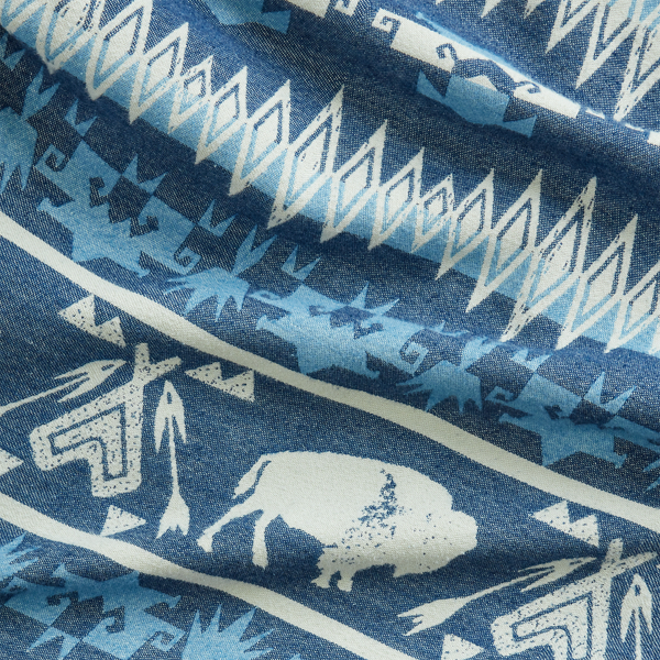 Navy/White Multi Classic Fit Southwestern Jacquard Shirt Polo Ralph Lauren 7