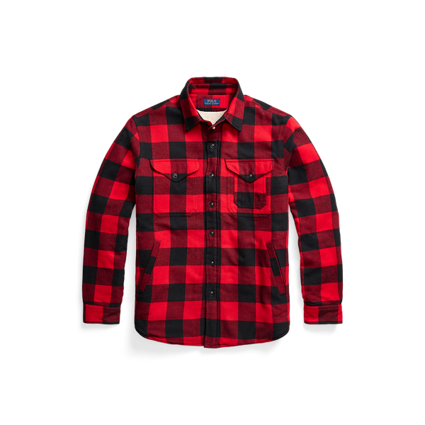 Polo ralph lauren buffalo plaid flannel shirt sale jacket