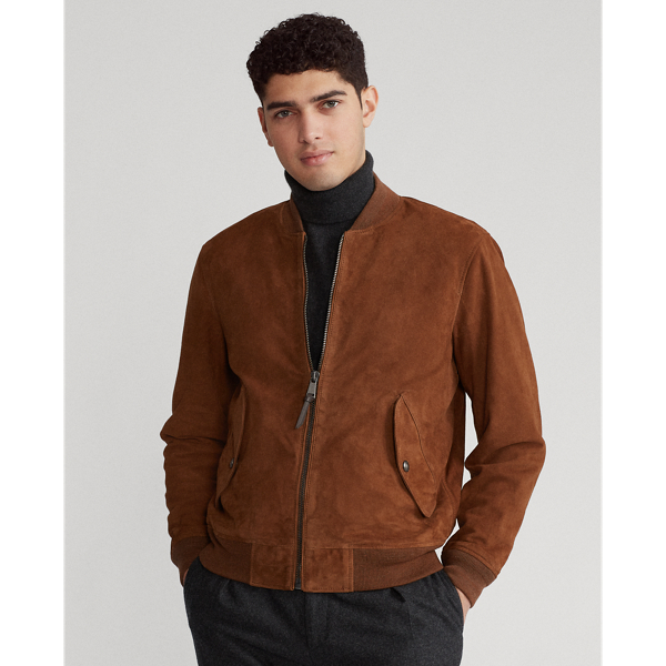 Suede Bomber Jacket for Men Ralph Lauren CL