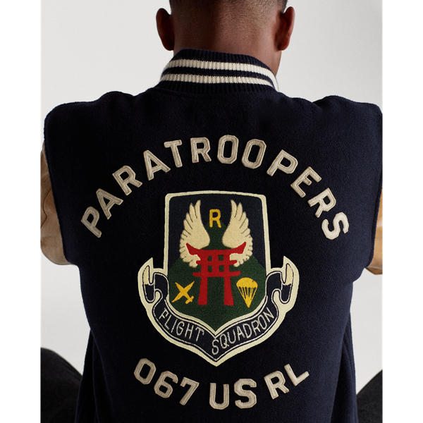 Leather-Sleeve Baseball Jacket for Men | Ralph Lauren® IN
