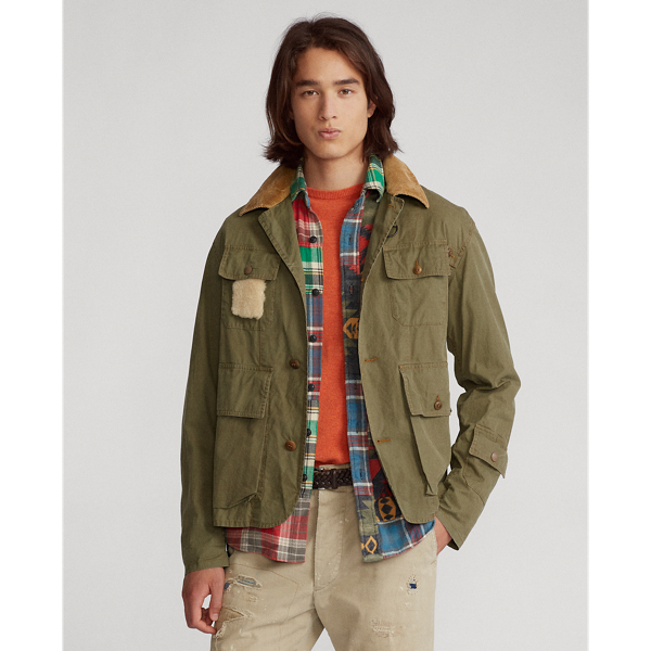 Shearling Patch Wading Jacket for Men Ralph Lauren DZ