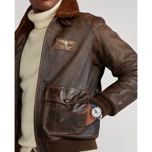 Brown The Iconic Flight Jacket Polo Ralph Lauren 4