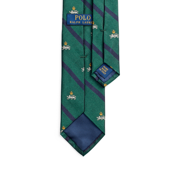 Gestreifte Seidenkrawatte Polo Ralph Lauren in Gr&uuml;n/Navy 2
