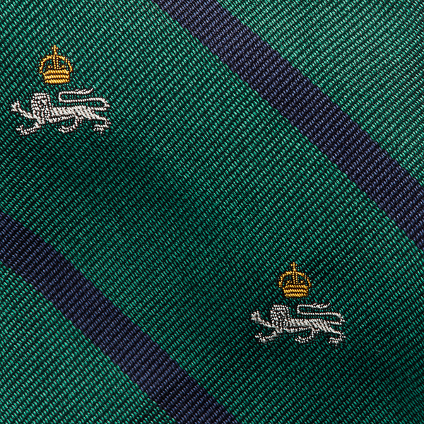 Gestreifte Seidenkrawatte Polo Ralph Lauren in Gr&uuml;n/Navy 3