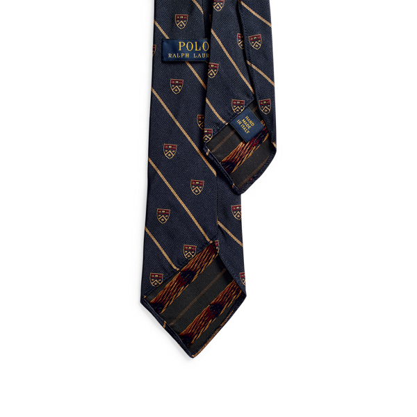 Navy/Gold Vintage-Inspired Silk Club Tie Polo Ralph Lauren 2