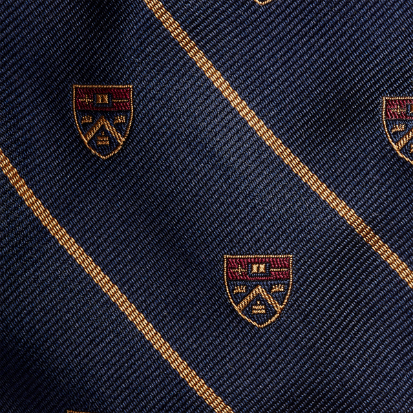 Navy/Gold Vintage-Inspired Silk Club Tie Polo Ralph Lauren 3