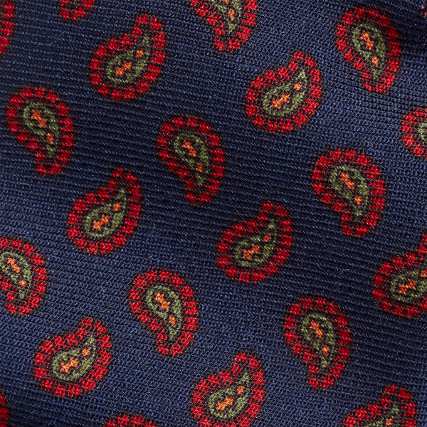 Navy Wool Challis Narrow Tie Polo Ralph Lauren 3