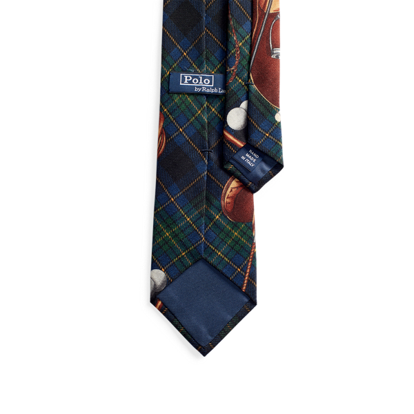 Multi Saddle-Print Tartan Wool Tie Polo Ralph Lauren 2