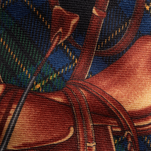 Multi Saddle-Print Tartan Wool Tie Polo Ralph Lauren 3