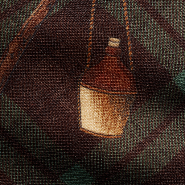 Brown/Green Multi Plaid Wool Graphic Tie Polo Ralph Lauren 3