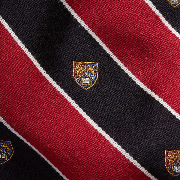 Black/Red Striped Narrow Club Tie Polo Ralph Lauren 3