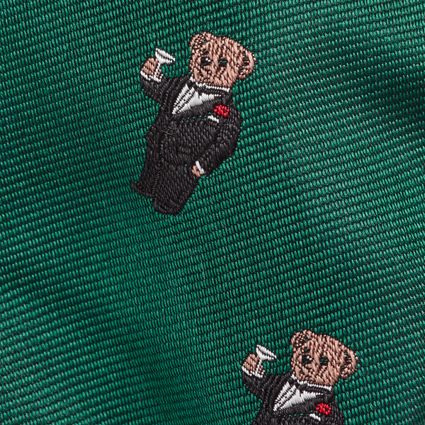 Green Polo Bear Silk Narrow Tie Polo Ralph Lauren 3