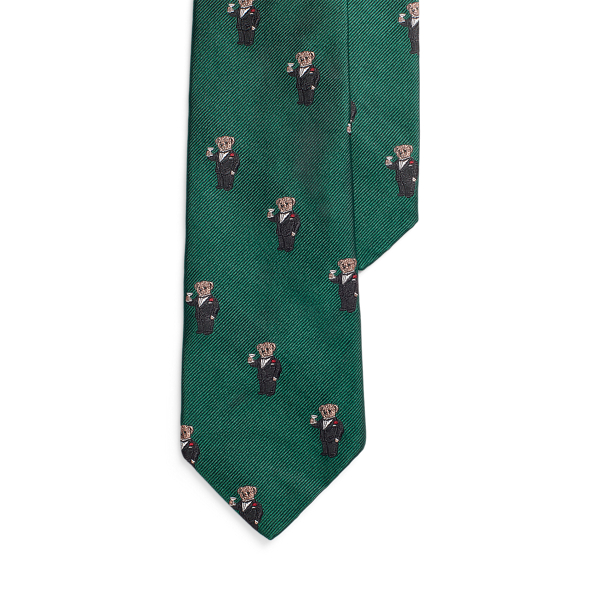 Polo Bear Silk Narrow Tie for Men Ralph Lauren UK