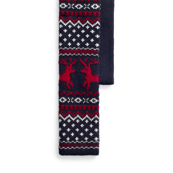 Reindeer Knit Wool Tie