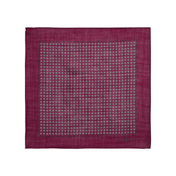 Wine Wool Challis Pocket Square Polo Ralph Lauren 2