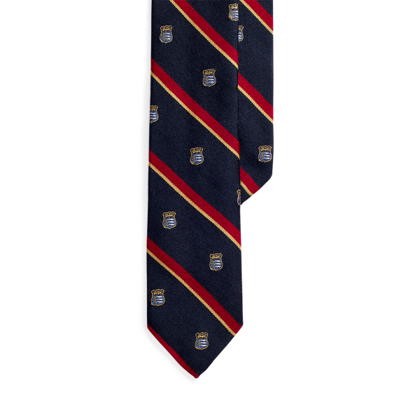 Wool-Silk Narrow Club Tie