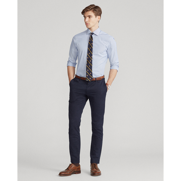 Caroline Blue/White Regent Custom Fit Poplin Shirt Polo Ralph Lauren 4