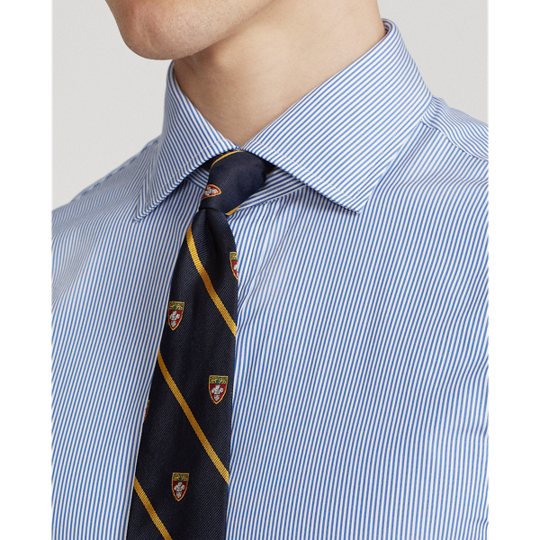 Caroline Blue/White Regent Custom Fit Poplin Shirt Polo Ralph Lauren 6