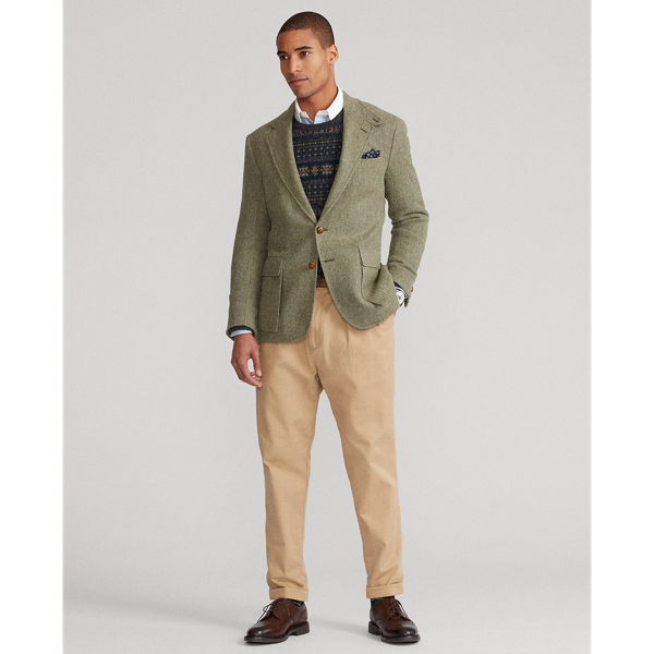 Olive Green The RL67 Tweed Jacket Polo Ralph Lauren 4