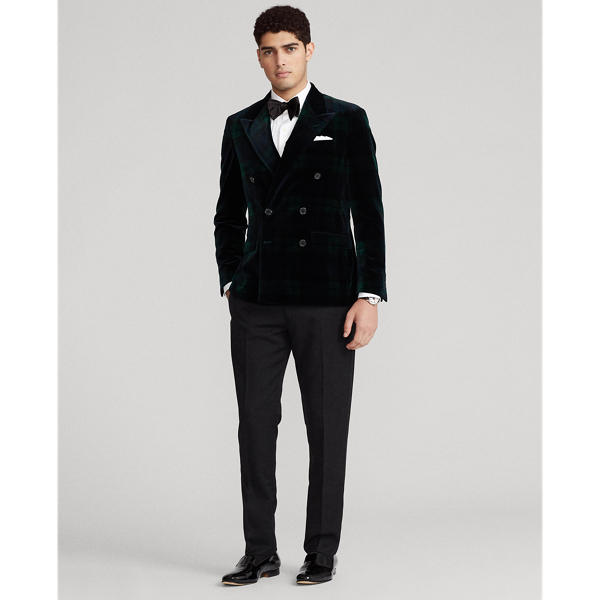 Navy/Green/Black Polo Tartan Velvet Dinner Jacket Polo Ralph Lauren 4