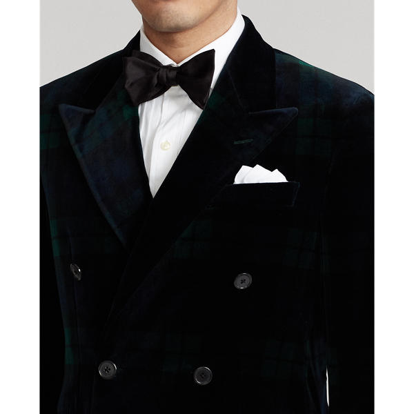 Navy/Green/Black Polo Tartan Velvet Dinner Jacket Polo Ralph Lauren 6