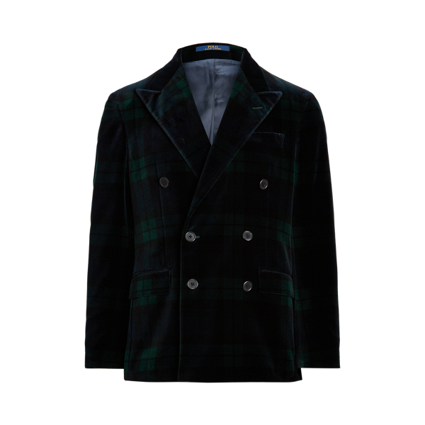 Navy/Green/Black Polo Tartan Velvet Dinner Jacket Polo Ralph Lauren 2