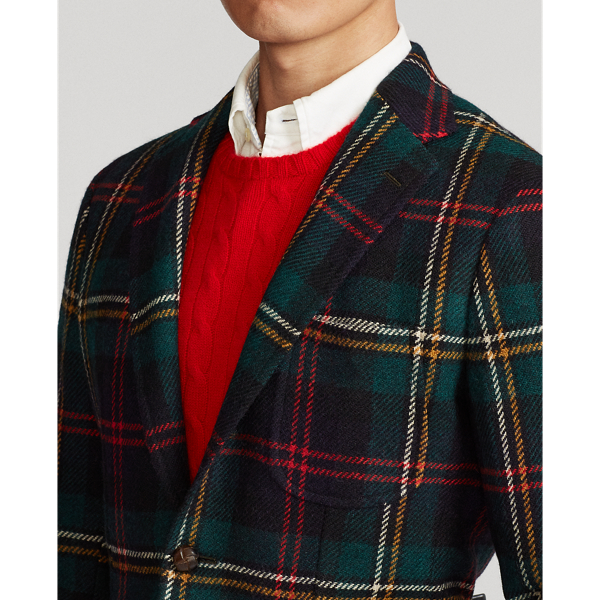 Green Plaid Polo Soft Plaid Wool Sport Coat Polo Ralph Lauren 5