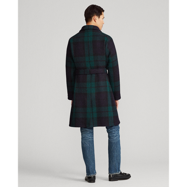 Blackwatch Tartan Tweed Balmacaan Topcoat Polo Ralph Lauren 5