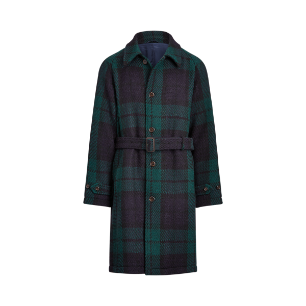 Tartan Tweed Balmacaan Topcoat